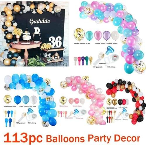 104/113/117PCS Balloons&Balloon Arch Kit Set Diy Wedding Mariage Baby Shower Eid Mubarak Ramadan Birthday Party Home Decoration