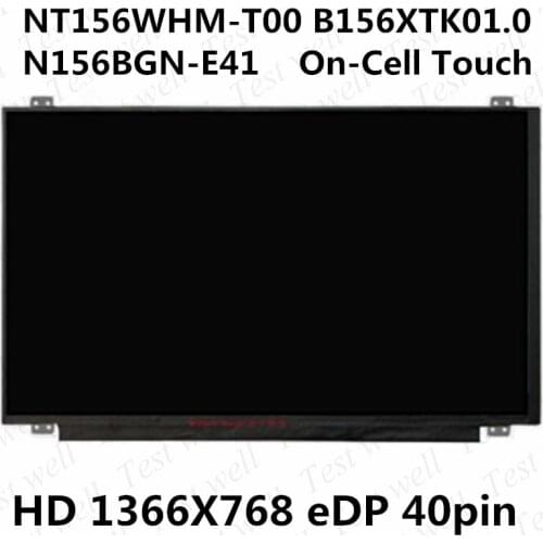 15.6" N156BGN-E41 NT156WHM-T00 B156XTK01.0 LCD Touch Screen Display For HP 15-AC Dell Inspiron 15 5558 Vostro 15 3558 JJ45K