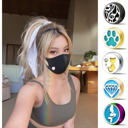 12mm Essential Oil Diffuser Face Aromatherapy Clip Locket Stainless Steel Brooch Back with Strong Magnetic Buckle Free 10Pads