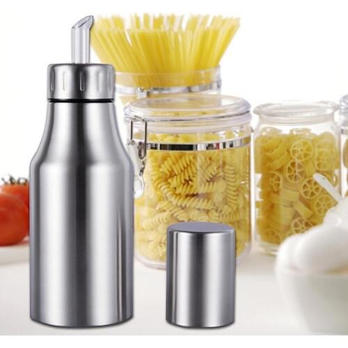 20pcs 500ml/750ml Stainless Steel Olive Oil Dispenser Bottle Oil Pourer Leakproof Kitchen For Vinegar Sauce Kitchen Tool