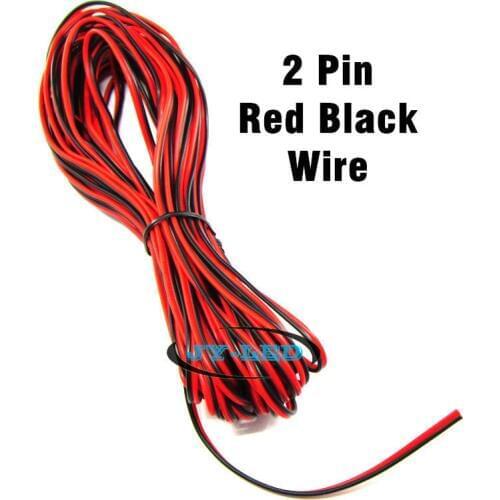 30 meters Electrical Wire Tinned Copper 2 Pin AWG 22 insulated PVC Extension LED Strip Cable Wire Excellent Quality