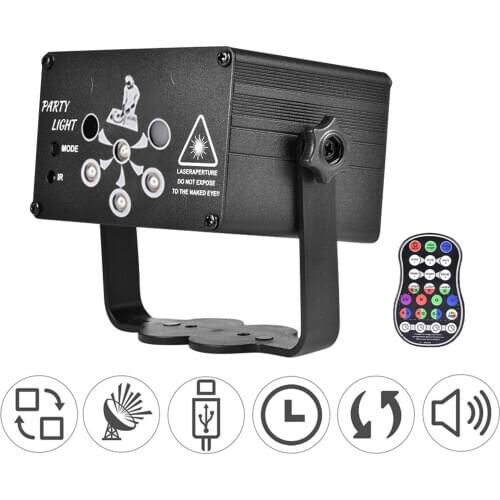 AC100-240V 50-60Hz Projector Light Remote Control Durable Starry Sky Stage Light RGB Disco Lamp For Party Holiday Decoration