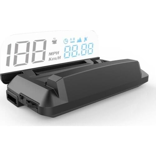 BUNDWIN OBD Car mirror HUD Head Up Display Electronics HUD Display Digital Speed Projector Overspeed Warning GPS Speedometer