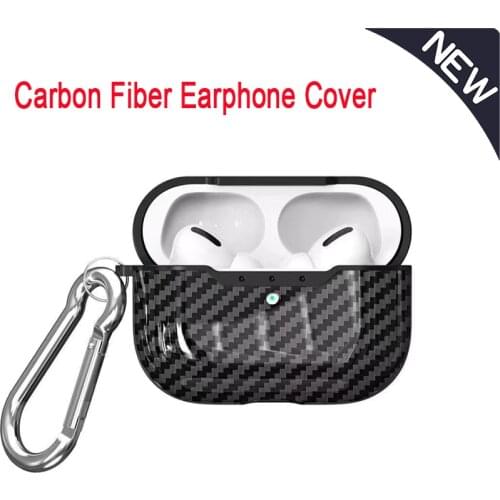 For Airpods Pro Carbon Fiber Earphone Cover Air Pods Case Earpods Accessories Headset Protective Airpods Pro Shockproof Case