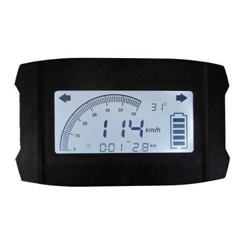 Speedometer LCD display 36v48v60v72v84v+speed/battery level indicator+turning signal+voltmeter for lithium/lead acid battery