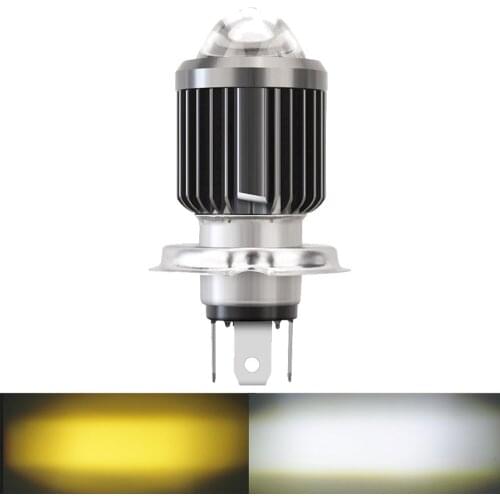 1pcs H4 BA20D LED Motorcycle Headlight Bulb 12V 3000LM white 6500K+3000K Moto Light CSP Chip HS1 H6 Scooter Motobike Head Lamp