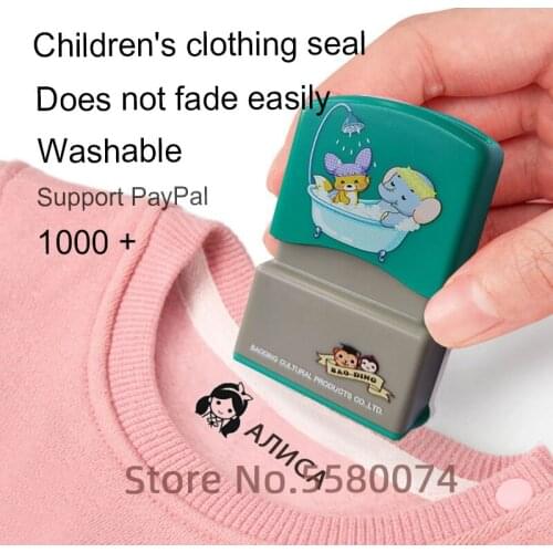 LOVE Name Seal Student Custom-made Baby Name Stamp DIY for Children Clothes chapter Not Easy To Fade Security Name Stamp Sticker