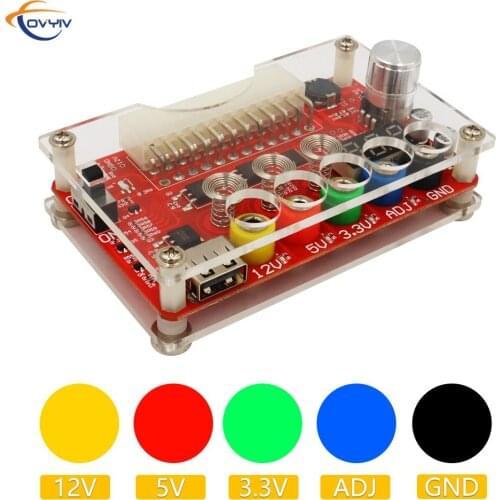 COVYIV ATX Power Supply Breakout Board ADJ Adjustable Voltage Knob Touching Sensor Switch Support 3.3V, 5V, 12V and 1.8V-10.8V
