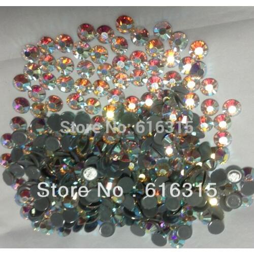 Flat back rhinestone in size 10ss 3mm ab crystal ,color ab coatings ,factory directly sale for shoes boots decor