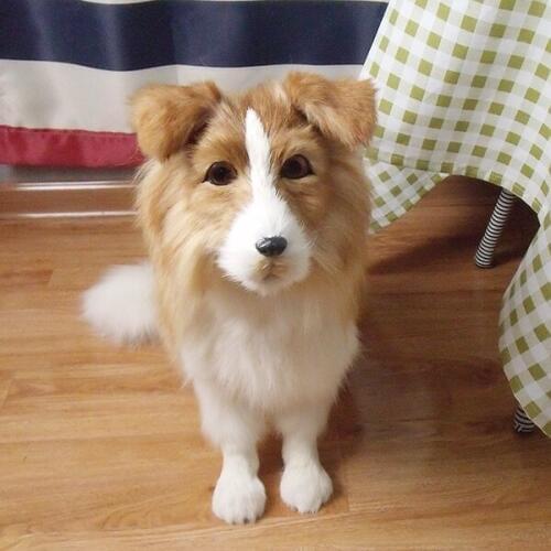 Big simulation sitting dog polyethylene & furs shepherd dog model doll gift about 50x22x46cm 299