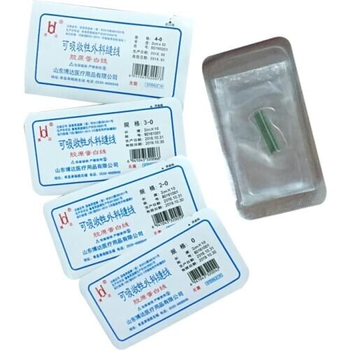 10 bags acupuncture beauty massage absorbable catgut 0/2-0/3-0/4-0 Collagen catgut / 10pcs Catgut acupuncture embedding needle