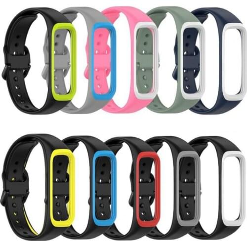 Silicone Strap For Samsung Galaxy Fit 2 SM-R220 Wristband Bracelet Replacement Wrist Color TPU Strap Fashion Watch Band Bracelet