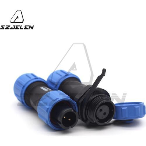 SP11 Type 2-pin Outdoor Waterproof Connector Plug & Socket Automotive Power Docking Wire Connector Male and Female IP67
