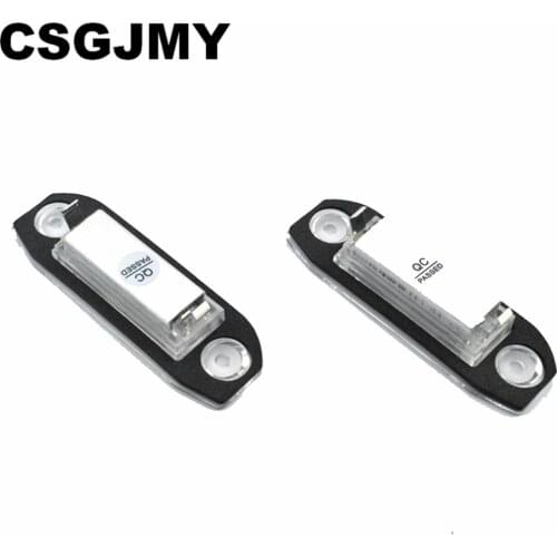 CSGJMY 2Pcs Canbus LED License Plate Light for Volvo S80 XC90 S40 V60 XC60 S60 C70 V50 XC70 V70 White Car-Styling Number Lamp
