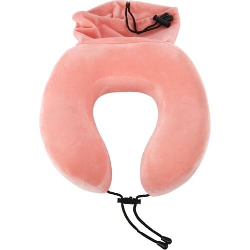 Soft Memory Foam U-shaped Neck Pillow Soft Cervical Spine Car Flight Cushiona Portable Warm Sleeping Gadget Travel Accessories
