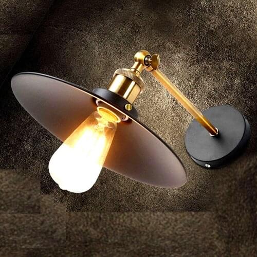 E27 Vintage Sconces Wall Lamp 220v Led Wall Light Retro Loft Industrial Modern Wall Lamps Black White Indoor Lights Fixture