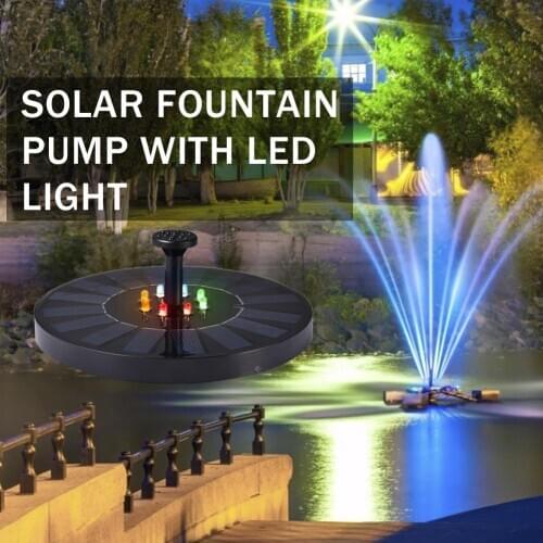 Solar Water Fountain Pump Stable Floating 8 LED Fountain With Automatic Color Change For Outdoor Garden Pond Swimming Pool