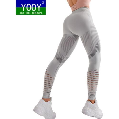 Women Yoga Pants High Elastic Gym Fitness Sports Leggings Tights Running Workout Sportswear Woman Quick dry Training Trousers