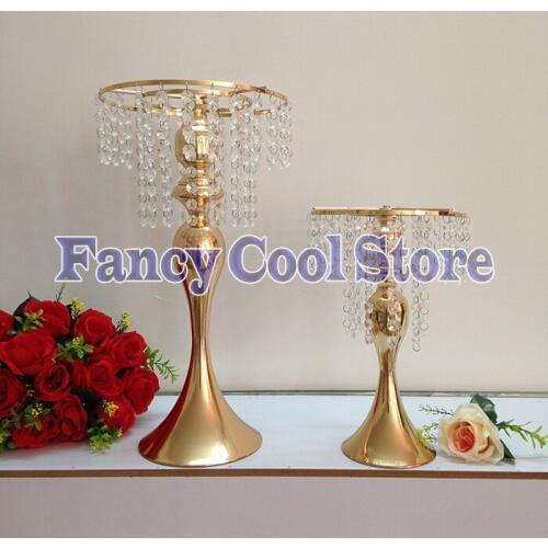 10pcs/lot Wedding master table candlestick flower stand golden mermaid wedding road lead master table decoration wedding decor