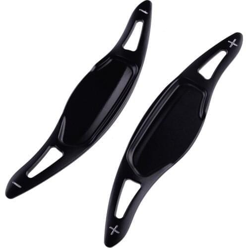 2pcs Black Car Steering Wheel Shift Paddle Shifter Extension Fit For Kia Stinger CK K8 2018 2019 2020