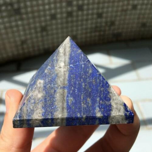 Top Natural Lapis lazuli pyramid crystal chakras quartz wand point healing