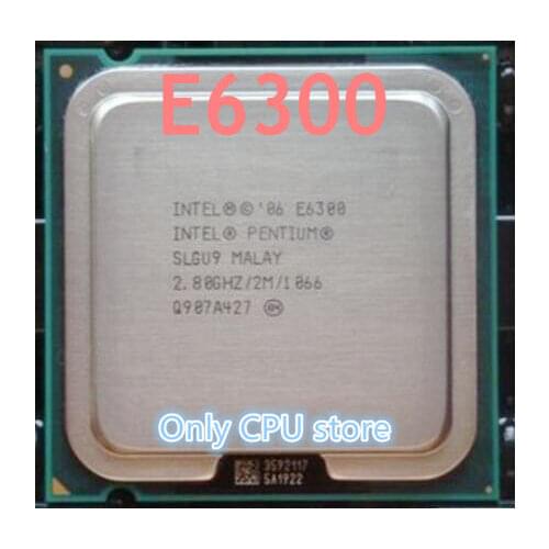 FREE SHIPPING E6300 CPU Processor (1.86Ghz/ 2M /1066GHz) Socket 775 SL9SA scrattered pieces