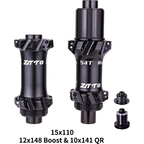 MTB Mountain Bike Straight Pull Hub 28 Holes 54T Ratchet Bicycle Front and Rear Hub Set