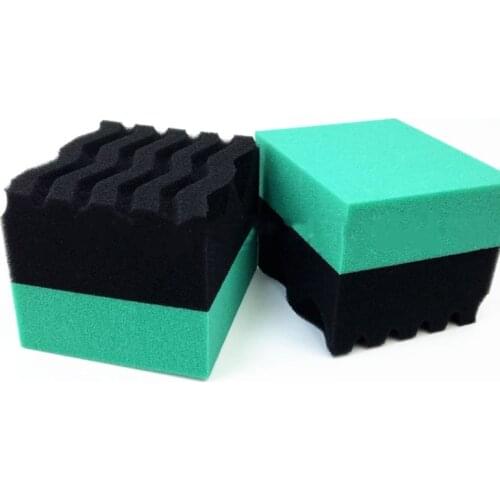 Wave Wheel Polishing Waxing Sponge Tire Brush Cleaner Car Tire Cleaner for Protect Hand from Oil Dirt