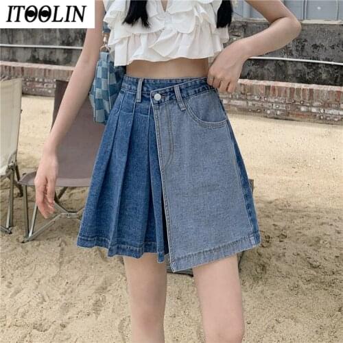 ITOOLIN Denim Skirts For Women