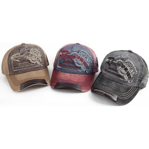 Washed Color Vintage Embroidery Brand Mens Baseball Cap Spring Summer Autumn Casual Snapback Caps Bone Women Fashion Hat