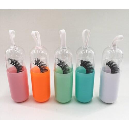 Custom Lash Box Eyelash Packaging Box Custom Logo Label 3D Mink Eyelashes Box Faux Cils Lash Empty Capsule Packaging