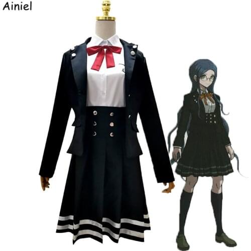 Anime Danganronpa V3 Dangan Ronpa Wig Shirogane Tsumugi Cosplay Costumes Uniform Disfraz Halloween Costumes for Women Men Girls