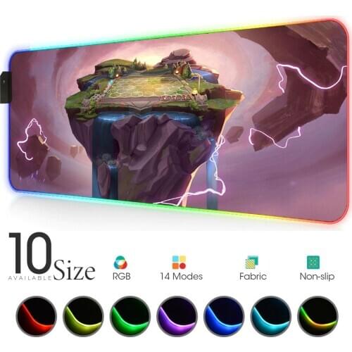 League of legends RGB Mouse Pad Black Gamer Accessories Large LED MousePad XXL Gaming Desk Mats gaming table with Backlit LOL