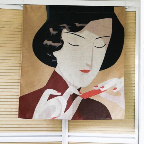 Nice Curtains Nostalgic cotton and linen cloth curtain fashionable girl bedroom door curtain decoration bedroom curtains