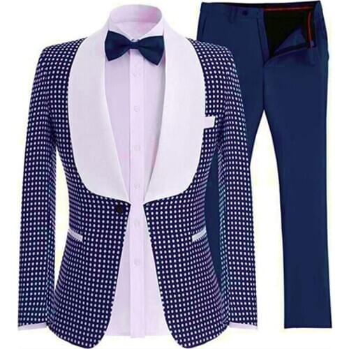 Handsome Groomsmen Shawl Lapel Groom Tuxedos Wedding Dress Men Suits Blazer Prom Dinner (Jacket+Pants+Tie) K232