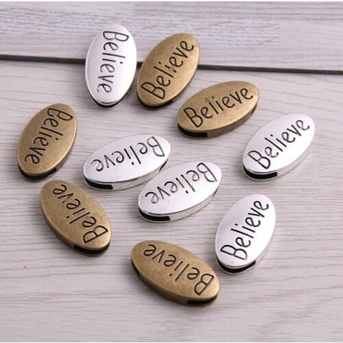 SWEET BELL 14pcs Two Color Believe Wheel Spacers Adapter Slider Spacer Jewelry Material Spacer For Jewelry Making For 10mm Cord