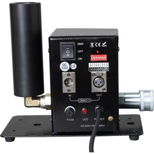 MINI DMX 512 Stage Cryo Co2 Jet Fog Machine CO2 Smoke Machine Speical Effects Cannon For Party Event Club 6M Hose Stage Light