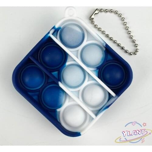 Mini Push Pop Bubble Sensory Toy Autism Reliever Toys Adult Child Funny Needs Squishy Stress Anti-stress Pop-You Fidget Keychain
