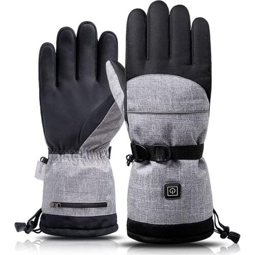Motorcycle Electric Heating Snowmobile Snowboard Ski Gloves Snow Mittens Windproof Waterproof Men Women Skiing Gloves