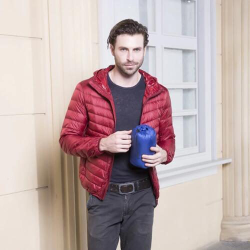 Mens Ultra Light Packable Down Jackets Hooded Slim Down Coats Man White Duck Down Padded Parkas Winter Puffer Jacket JK-634