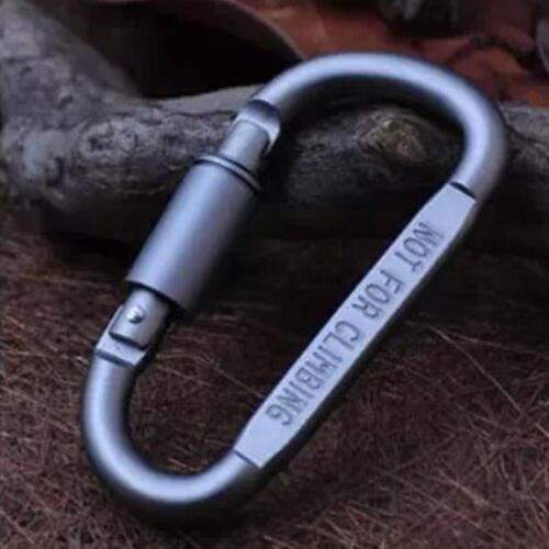 Mounchain Outdoor Tools Aluminum Alloy Carabiner Type D Quickdraw Climbing Safety Hook Screw Lock Backpack Buckle