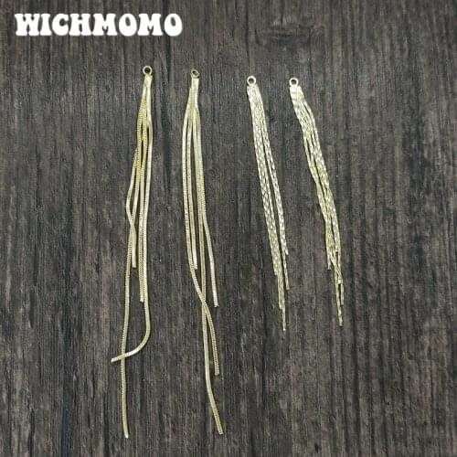 2020 New Fashion 4pieces/bag High Quality Zinc Alloy Long Tassels Charms Pendant for Earring Necklace Jewelry Accessories