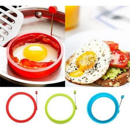 New Silicone Fried Egg Pancake Ring Omelette Fried Egg Round Shaper Eggs Mould for Cooking Breakfast Frying Pan Oven Kitchen