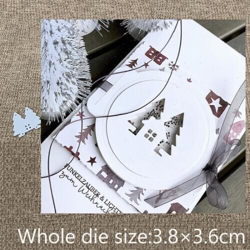 New Design Craft Metal Cutting Die die cuts Christmas tree house decoration scrapbook Album Paper Card Craft Embossing die cuts