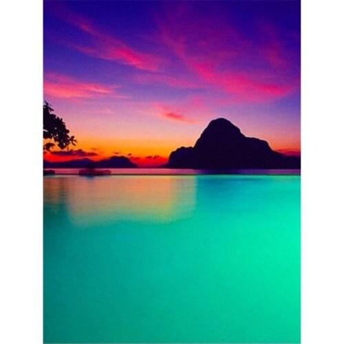 Landscape Sea Printed 11CT Cross Stitch Set DIY Embroidery DMC Threads Needlework Painting Handiwork Handicraft Promotions