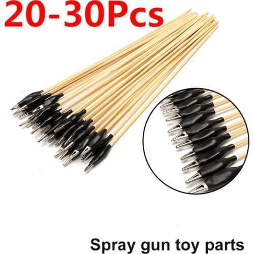 20/30Pcs Kids Alligator Clip Wood Plastic Metal Children Spray Gun Toy Parts Model Building Crocodile Probe Tool Random Color