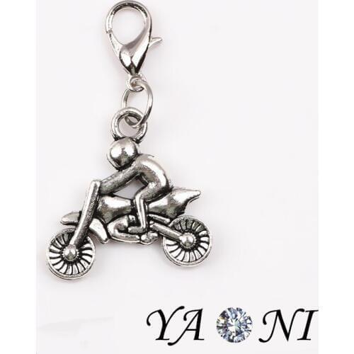 20pcs/lot Free Shipping Antique Silver Zinc Alloy Metal Charm Pendants Motorcycle For Necklace DIY Jewelry Making Accessories