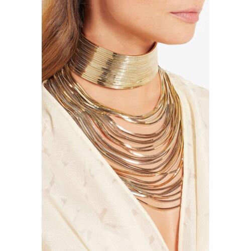 Luxury metal chain choker Maxi shining Necklace egypt style trendy2017 Multilayer Wedding Collier Fashion jewelry ethnic vintage