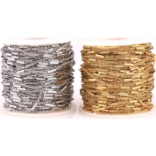 RWJ008 Stainless steel clip bead chain clip tube chain o-shaped chain cross chain chain extension chain necklace DIY accessories