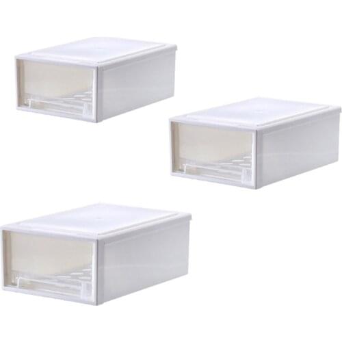Drawer Type Plastic Clothes Storage Box Transparent Organizer for Underwear Socks Bra Container